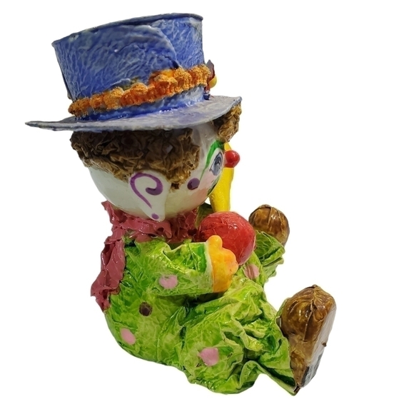 Vintage paper mache sitting Clown Lucie Sable Imports - Picture 3 of 10